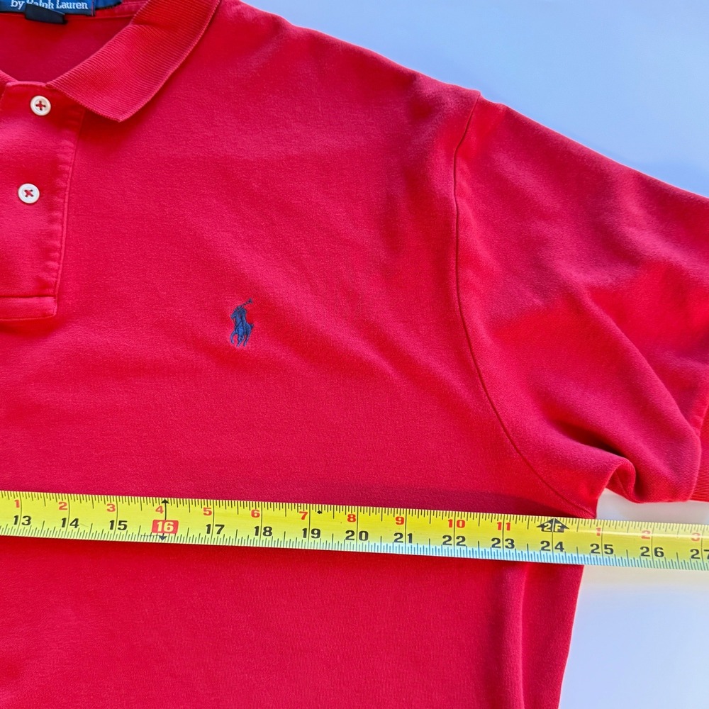 Polo Ralph Lauren Men Red Classic Fit Polo Shirt Size L - Picture 7 of 8